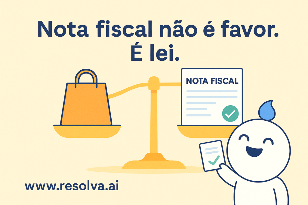 Nota fiscal não é favor. É lei.